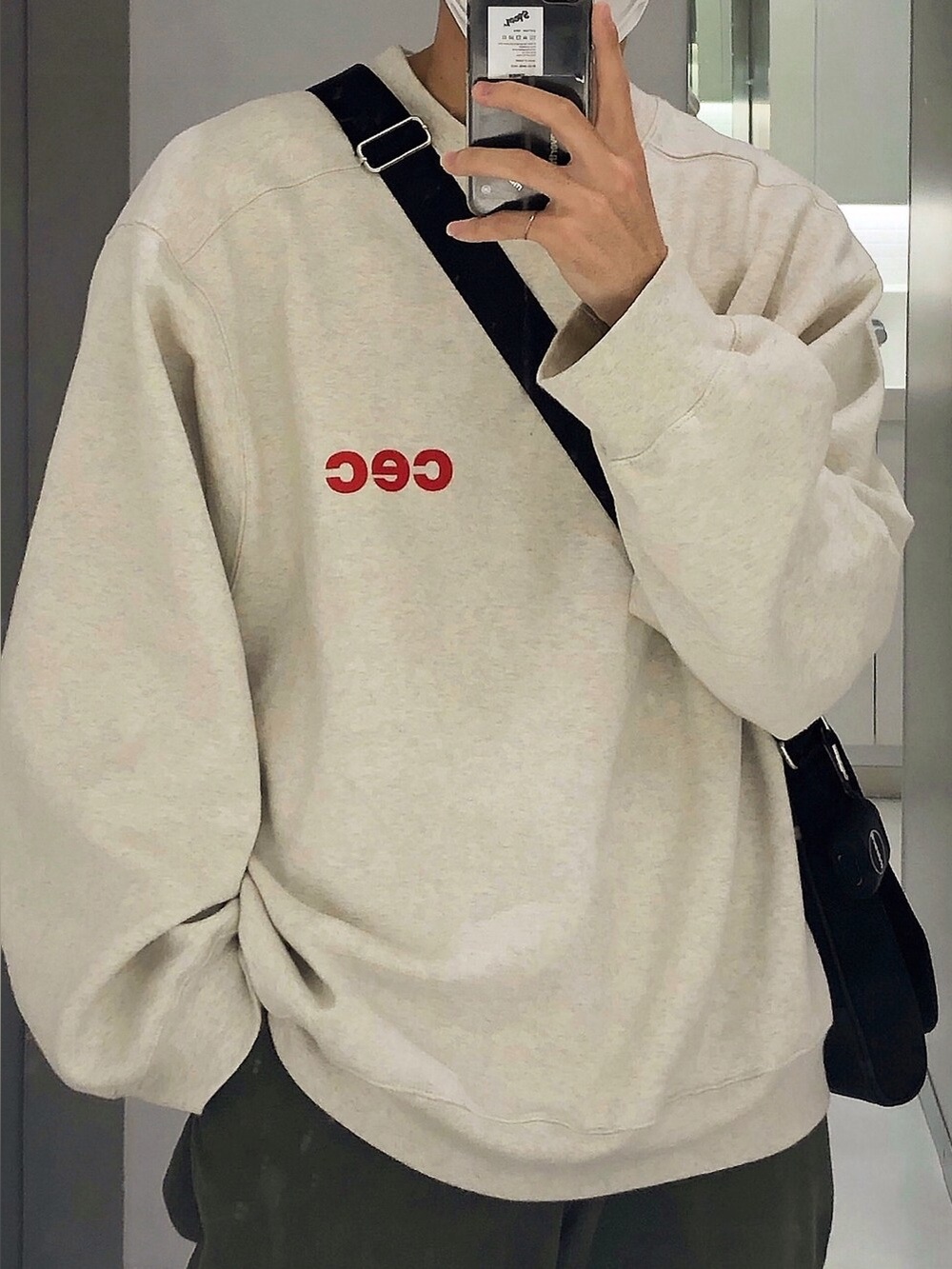 Korean brand: CHANCECHANCE CEC SWEATSHIRT(OATMEAL/75)